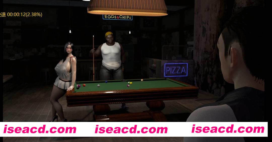【3D同人/步兵全动态】依雯&妮妮 1月作品Billiards V10 黑人&人妻&台球桌 【800M/全CV】